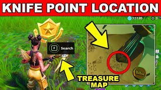 Search where the Knife Points on the Treasure Map Loading Screen Location Fortnite Week 6 Challenges