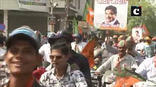 LS polls-  Nitin Gadkari conducts roadshow in Nagpur