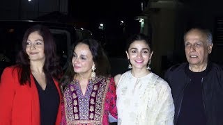 Alia Bhatt Family At No Fathers In Kashmir Special Screening