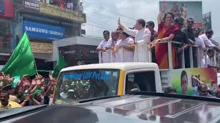 Congress President Rahul Gandhi holds a roadshow in Wayanad after filing nomination