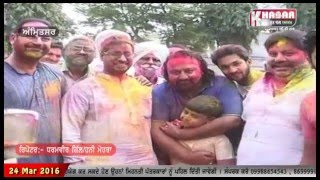Anil Joshi celebrte Holi with BJP workers