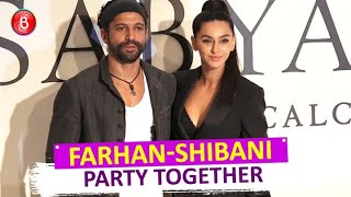 Farhan Akhtar With To Be Wife Shibani Dandekar At Sabyasachi's 20th Year Anniversary Party