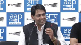 AAP New Delhi Candidate Brijesh Goyal Briefed Media on how BJP Manifesto Deceives Traders