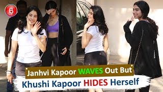 Janhvi Kapoor WAVES Out But Khushi Kapoor HIDES Herself From Shutterbugs