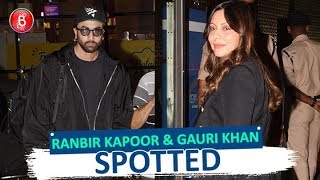 Ranbir Kapoor & Gauri Khan Spotted At The Airport