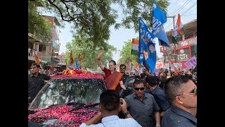 UPA chairperson Sonia Gandhi holds a Mega Roadshow Ahead Of Nomination before filing nomination