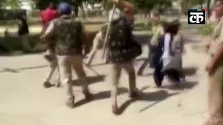 करनाल: सड़क दुर्घटना में छात्र की मौत का विरोध प्रदर्शन कर रहे छात्रों पर पुलिस का लाठी चार्ज