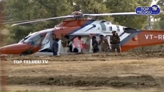 CM KCR Grand Helicopter Entry | TRS Public Meeting Mahabubabad | MP Elections | Top Telugu TV
