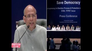 Watch: Cong briefs media on issue of faulty EVMs & VVPATs