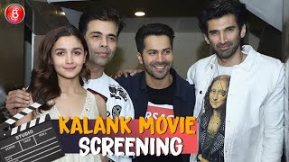Alia Bhatt Varun Dhawan Aditya Roy Kapur and others attend the special screening of ‘Kalank’.