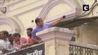 HM Rajnath Singh holds massive roadshow in Lucknow before filing nomination