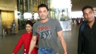 Dashing Bobby Deol Spotted At Mumbai Airport