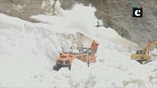 Snow clearance operation underway at historic Mughal Road