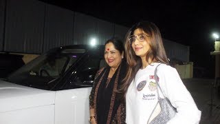 Shilpa Shetty With Mom Snapped At Juhu PVR Watch Video