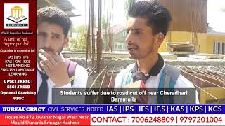 Students suffer due to bad road connectivity in Cheradhari Baramulla