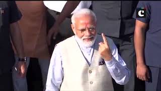 PM Modi casts his vote in Ahmedabad