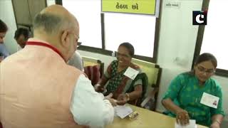 LS polls: Amit Shah casts vote in Ahmedabad