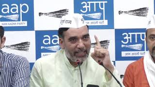 AAP Delhi Convenor Gopal Rai Briefed Media along with the Seven Lok Sabha Candidates