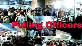 Polling officers are waiting at collectoriate office khordha after vote polling completed .