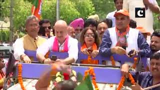 LS polls: Anupam Kher campaigns for wife Kirron Kher in Chandigarh