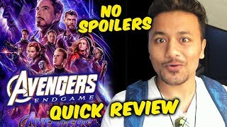 Avengers Endgame QUICK REVIEW | BLOCKBUSTER | Thanos Vs Super Heroes