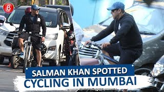 Salman Khan Spotted Cycling On The Streets Of Mumbai