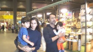 Pragya Kapoor And Abhishek Kapoor With Kids Spotted At Mumbai Airport