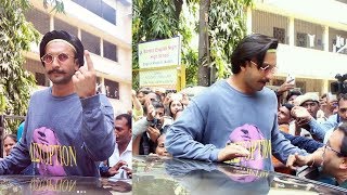 Ranveer singh Cast His Vote In Bandra Mumbai | LokSabha Elections 2019 | #VoteKarMumbai