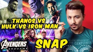 Avengers Endgame Thanos Snap Vs Hulk Snap Vs Iron Man Snap | EXPLAINED In HINDI