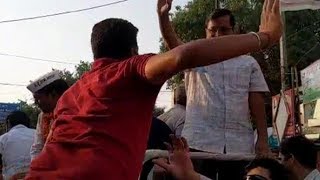 Arvind Kejriwal slapped during roadshow in Moti Nagar area in Delhi