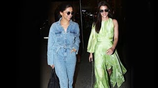 Stylish Deepika Padukone And Kriti Sanon Spotted At Airport