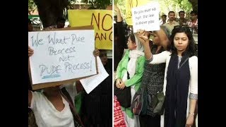 Women lawyers, activists protest against clean chit to CJI Ranjan Gogoi
