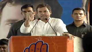 Congress President Rahul Gandhi addresses public meeting in Delhi
