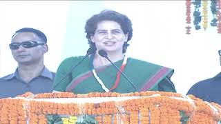 Smt. Priyanka Gandhi Vadra addresses public meeting in Ambala, Haryana