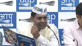 AAP New Delhi Loksabha candidate Brijesh Goyal  launched his constituency manifesto