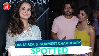 Dia Mirza and Gurmeet Chaudhary Spotted Around Town