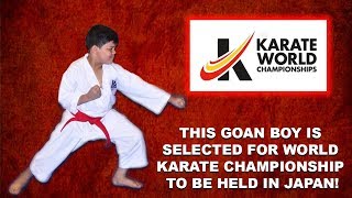 This Goan Boy Is Selected For World Karate Championship To Be Held In Japan!