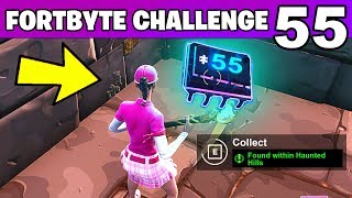 FORTBYTE 55 - Found Within Haunted Hills LOCATION Fortnite Fortbyte Challenge