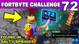 FORTBYTE #72 - Found within Salty Springs LOCATION Fortnite Fortbyte 72 Challenge