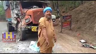 15 may 6 b 2  A collision between bus and truck near Manali Chandigarh National Highway 205