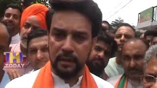 16 MAy N7Anurag Thakur condemned the attack onTMC activists,BJP President Amit Shah in West Bengal