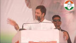 Congress President Rahul Gandhi addresses public meeting in Kushinagar, Uttar Pradesh