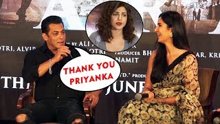 Salman Khan Thanks Priyanka Chopra For Leaving BHARAT | FUNNY MOMENT | Zinda Song LAunch