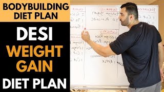 Desi WEIGHT GAIN Bodybuilding DIET PLAN! (Hindi / Punjabi)