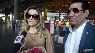 Italian Actress Antonella Salvucci Spotted At Mumbai Airport