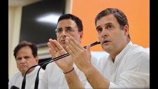 Congress President Rahul Gandhi addresses media at Congress HQ on Lok Sabha 2019 Election results