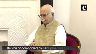 PM Modi arrives at LK Advani, MM Joshi’s residences to seek blessings