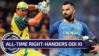 All-time right-handers ODI XI, MS Dhoni as captain.