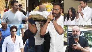 Celebs Pay Last Respect To Ajay Devgns Father Veeru Devgn | Shahrukh Khan | Sunny Deol |Sanjay Dutt