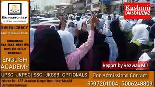Local Students Demand Admision In Baramulla Higher secondary Baramulla.Report by Rezwan Mir